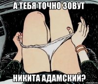 а тебя точно зовут никита адамский?