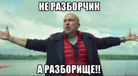 не разборчик а разборище!!