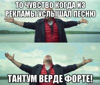 то чувство когда из рекламы услышал песню тантум верде форте!