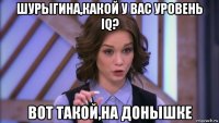 шурыгина,какой у вас уровень iq? вот такой,на донышке