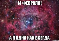 14 февраля! а я одна как всегда