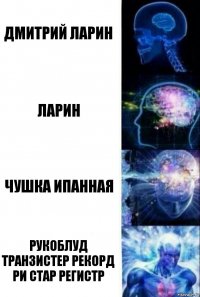 дмитрий ларин ларин чушка ипанная рукоблуд транзистер рекорд ри стар регистр