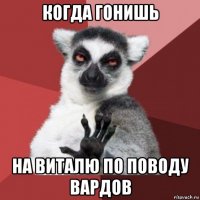 когда гонишь на виталю по поводу вардов