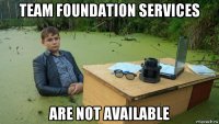 team foundation services are not available