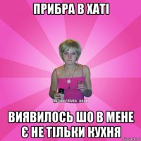 прибра в хаті виявилось шо в мене є не тільки кухня