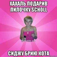 хахаль подарив пилочку scholl сиджу брию кота