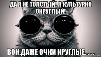 да я не толстый! я культурно округлый! вон,даже очки круглые. . . .