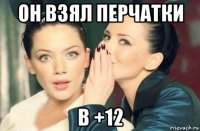 он взял перчатки в +12