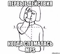 первые действия когда сломалась mps