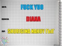 fuck yuo diana shurigina nahuy гыг