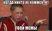 когда никто не комментит твои мемы