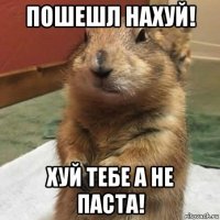 пошешл нахуй! хуй тебе а не паста!