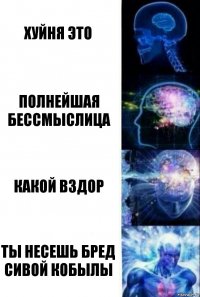 хуйня это полнейшая бессмыслица какой вздор ты несешь бред сивой кобылы