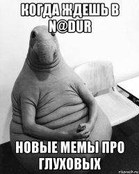 когда ждешь в n@dur новые мемы про глуховых