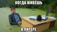 когда живёшь в питере