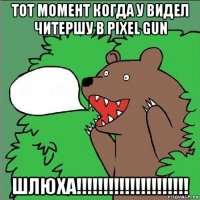 тот момент когда у видел читершу в pixel gun шлюха!!!!!!!!!!!!!!!!!!!!!