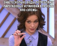 знаетесколько воды потребляют парогазовые установки в проекте нпо «элсиб» ...