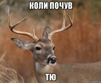 коли почув тю