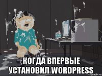  когда впервые установил wordpress