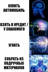 Купить автомобиль Взять в кредит / у знакомого Угнать Собрать из подручных материалов