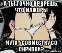 а ты точно не врешь, что мажоры мутят совместку со скриппи?