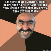 вах дорогой да ты куда бежишь вах родной да ты куда спешишь я твой крыша буду залезать и труба твой буду я шатать 