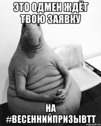 это одмен ждёт твою заявку на #весеннийпризывтт