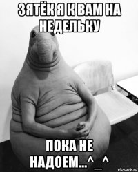 зятёк я к вам на недельку пока не надоем...^_^