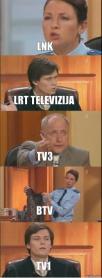 LNK LRT televizija TV3 BTV TV1