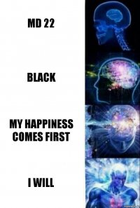 MD 22 Black My happiness comes first I will