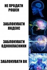 Не продати Рошен Заблокувати Яндекс Заблокувати Однокласники Заблокувати Вк