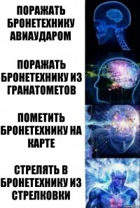 Поражать бронетехнику авиаударом Поражать бронетехнику из гранатометов Пометить бронетехнику на карте Стрелять в бронетехнику из стрелковки