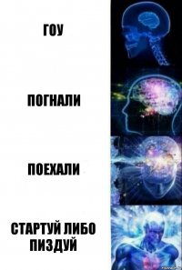 гоу погнали поехали стартуй либо пиздуй