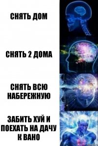 Снять дом Снять 2 дома Снять всю набережную Забить хуй и поехать на дачу к вано