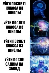 Уйти после 11 класса из школы Уйти после 9 класса из школы Уйти после 1 класса из школы Уйти после садика на завод