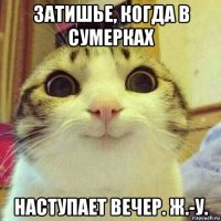 затишье, когда в сумерках наступает вечер. ж.-у.