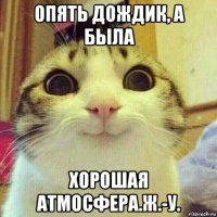 опять дождик, а была хорошая атмосфера.ж.-у.