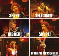 Skype! Telegram! Jabber! SKYPE! QIP MSN live messenger!