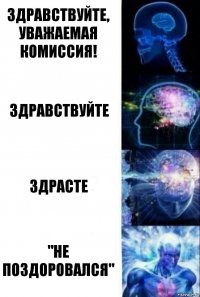 Здравствуйте, уважаемая комиссия! Здравствуйте Здрасте "не поздоровался"