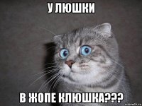 у люшки в жопе клюшка???