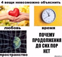 почему продолжения до сих пор нет