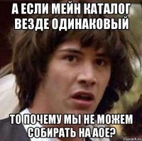 а если мейн каталог везде одинаковый то почему мы не можем собирать на аое?