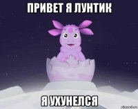 привет я лунтик я ухунелся