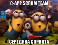 c-app scrum team середина спринта