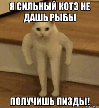 я сильный котэ не дашь рыбы получишь пизды!