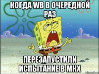 когда wb в очередной раз перезапустили испытание в мкх