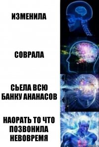 Изменила Соврала Сьела всю банку ананасов Наорать то что позвонила невовремя