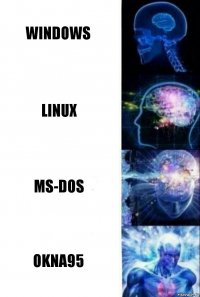 windows linux ms-dos okna95