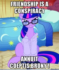 friendship is a conspiracy annuit coeptis,brony !