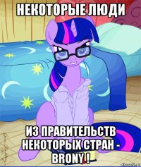 некоторые люди из правительств некоторых стран - brony !